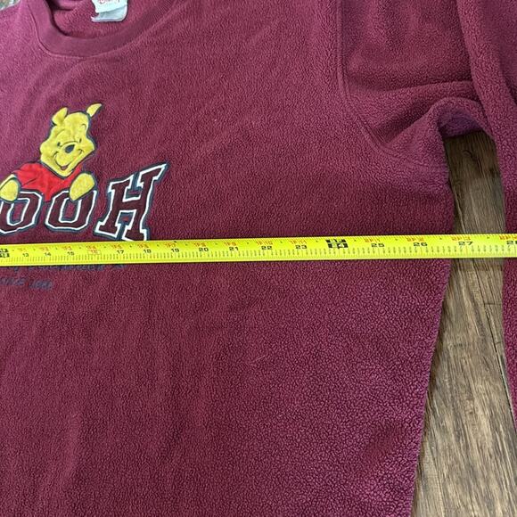 VTG 90s Y2K Winnie The Pooh Crew Neck Fleece Sweatshirt XL Pullover oversized - Picture 5 of 7